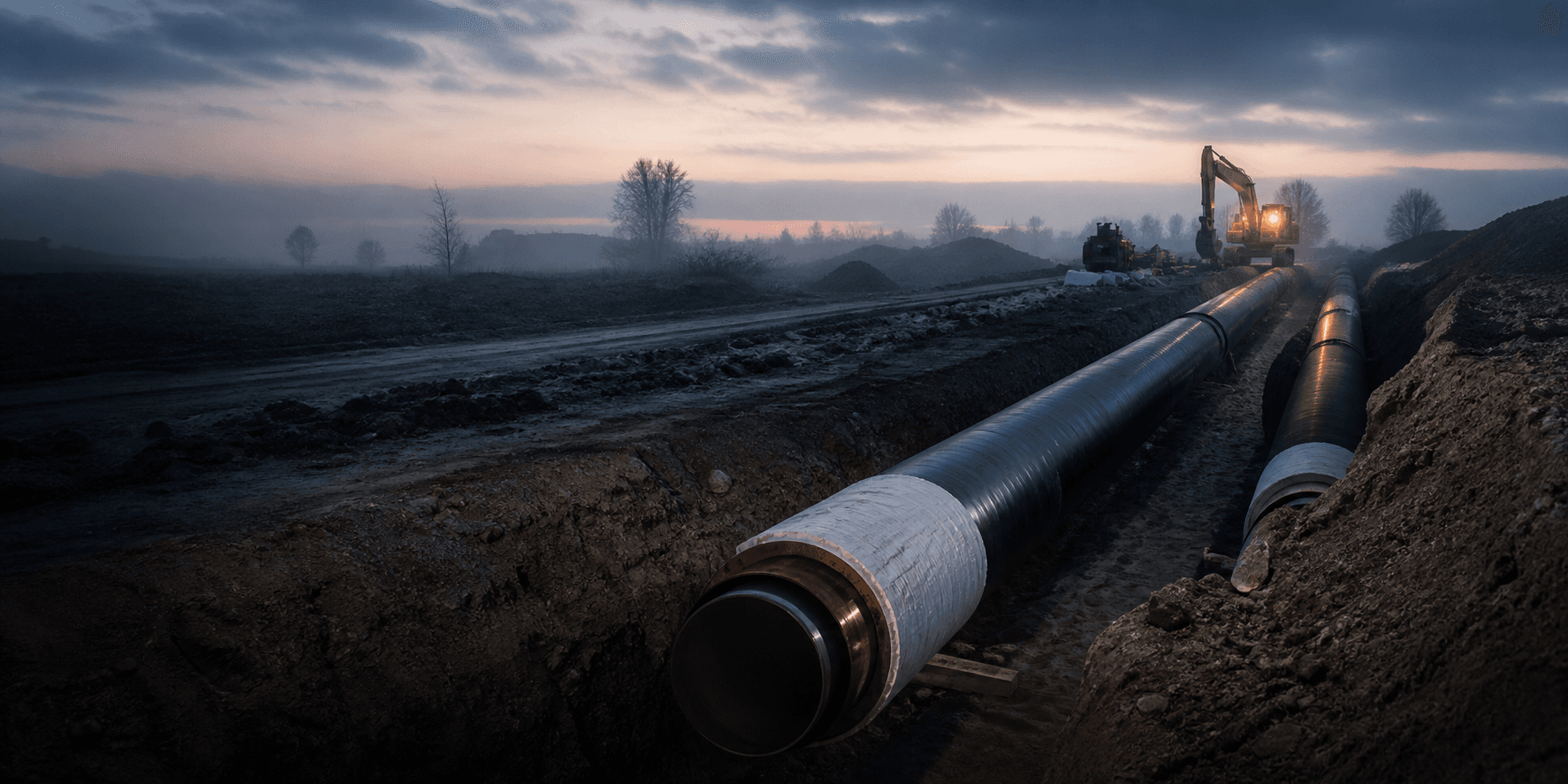 Budowa dużej infrastruktury rurociągowej